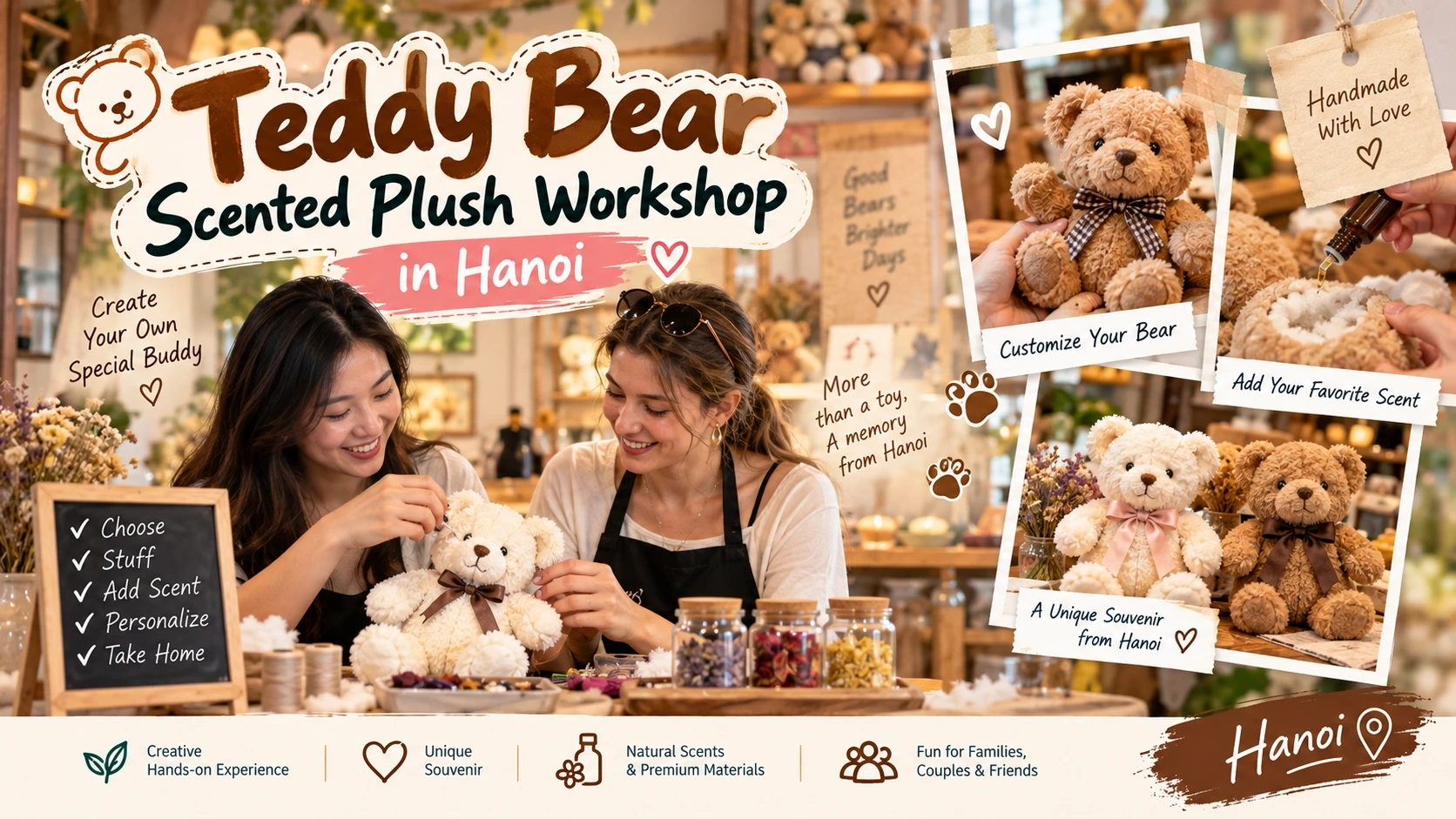 Teddy Bear Scented Plush Workshop in Hanoi